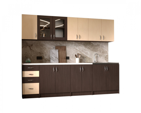 Bucatarie Venus ro 2.6m wenge+mesteacan [4]