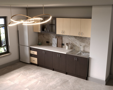 Bucatarie Venus ro 2.6m wenge+mesteacan [3]