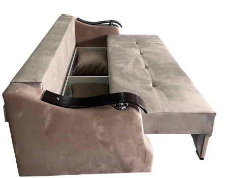 Canapea Extensibila Dana, 220x100x75 Cm, Velvet Gri [4]