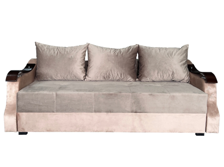 Canapele - Canapea Extensibila Dana, 220x100x75 Cm, Velvet Cappuccino