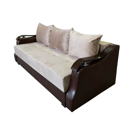 Canapea Extensibila Dana, 220x100x75 Cm, Cappuccino, Maro [2]
