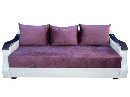 Canapele - Canapea Extensibila Dana, 220x100x75 Cm, Visiniu, Alb