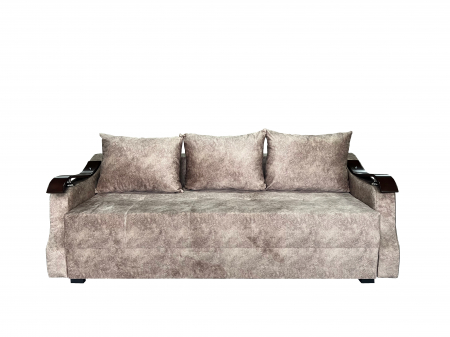 Canapele - Canapea Extensibila Dana, 220x100x75 Cm, Velvet Cappuccino