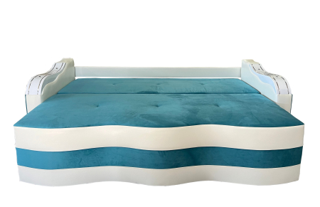 Canapea Extensibila Simona, 225x74x100 Cm, Negru, Alb [2]