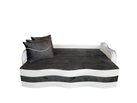 Canapea Extensibila Simona, 225x74x100 Cm, Maro, Crem [1]