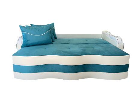 Canapea Extensibila Simona, 225x74x100 Cm, Negru, Alb [1]