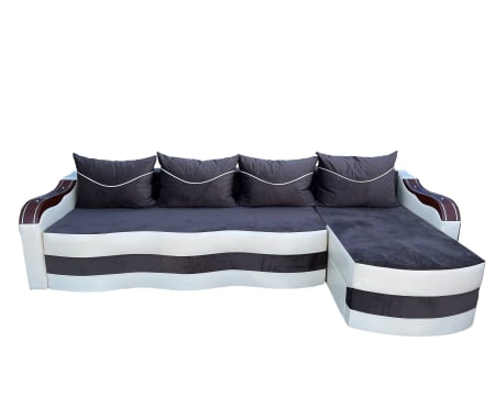 Mobilier tapitat - Coltar Extensibil Simona, 300X145X70 Cm, Velvet Maro, Wenge