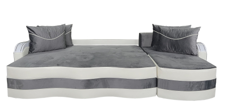 Coltar Extensibil Simona, 300X145X70 Cm, Gri, Alb [1]