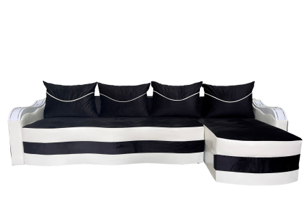 Mobilier tapitat - Coltar Extensibil Simona, 300X145X70 Cm, Velvet Maro, Wenge