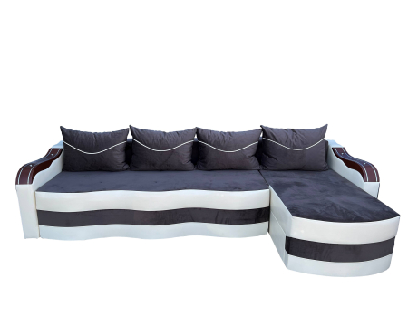 Mobilier tapitat - Coltar Extensibil Simona, 300X145X70 Cm, Cappuccino, Maro