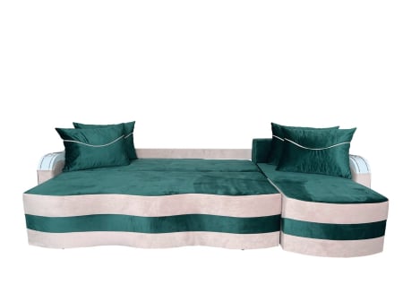 Coltar Extensibil Simona, 300X145X70 Cm, Verde, Crem [1]