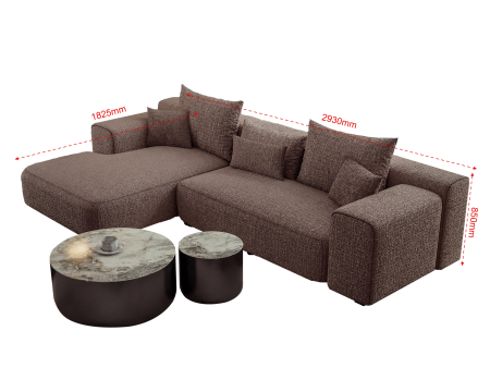 Coltar fix tapitat  Maro  2930 x 1825x 850MM Milano [7]