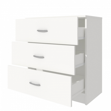Comoda 3 sertare ro,72x40x79 cm, Alb [4]