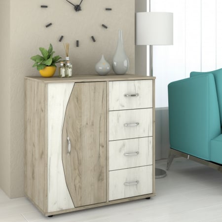 Mobilier dormitor - Comoda 4-1-1 ro, 88x45x91 cm, stj k002-k001