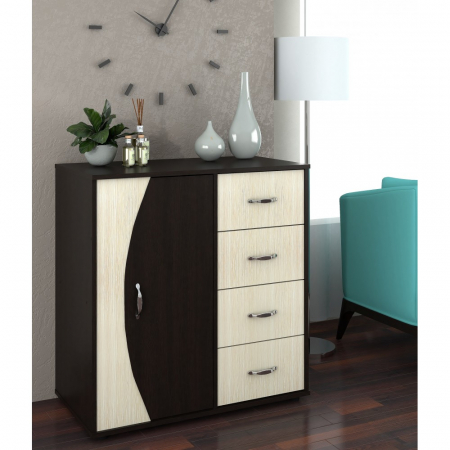 Mic mobilier - Comoda 4-1-1 ro wenge+mesteacan