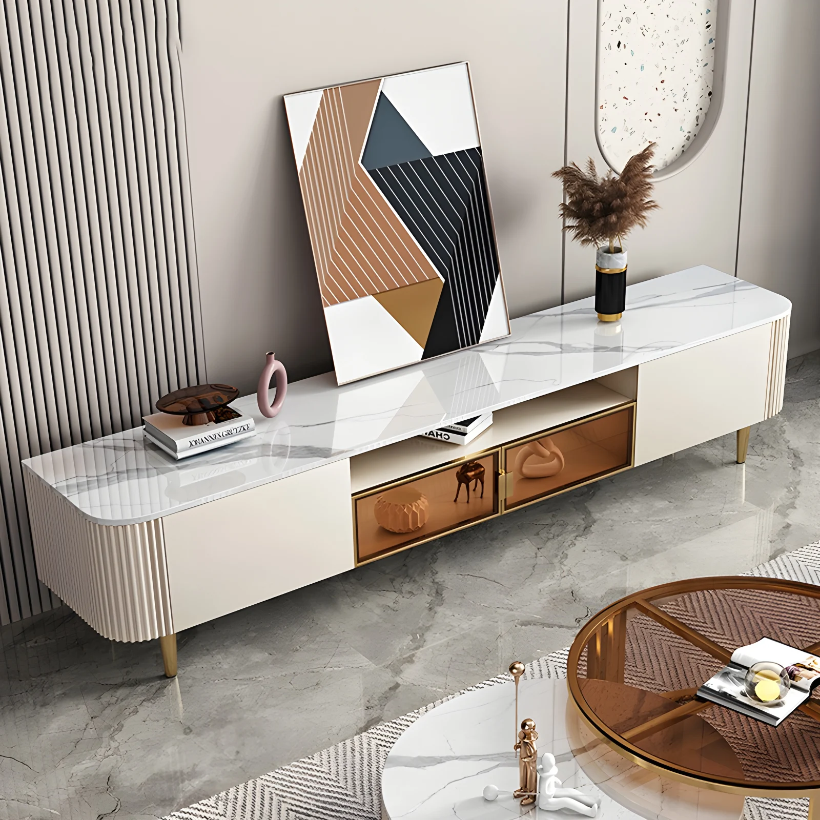 Comode - Comoda Akos 200*40*53cm MDF+ Marmura