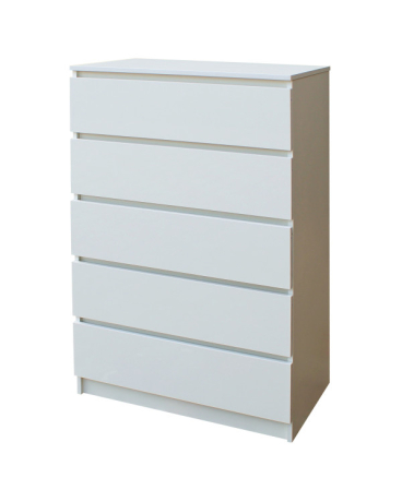 Comode - Comoda ARIA 5 sertare, 70x40x112cm, Alb