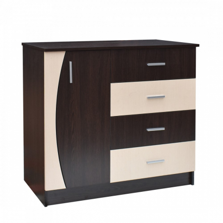 Dulapuri birou - Comoda KF5 RO, 101x44x90cm, wenge/mesteacan