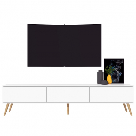 Comoda MP4, 220x40x51cm, alb acril [2]