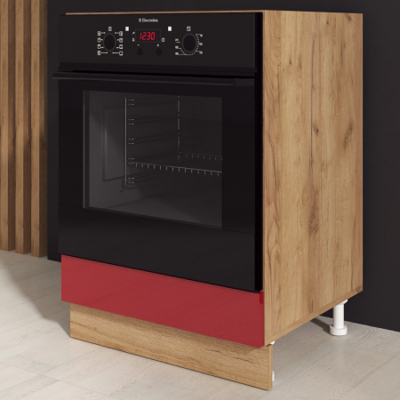 Corp inferior Chelsea, 60 Cuptor, Stejar K003+ Acril Rosu [0]