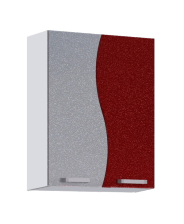 Mobilier living - Corp superior CIP S MDF , 80x30x70cm, rosu / gri