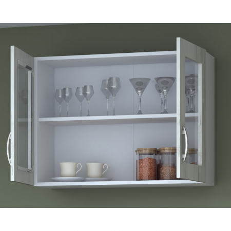 Corp superior cu geam Venus, 80x29x60cm, alb/k001 [2]