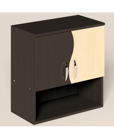 Mobilier living - Corp superior PAULA , 60x30x60cm, wenge / mesteacan