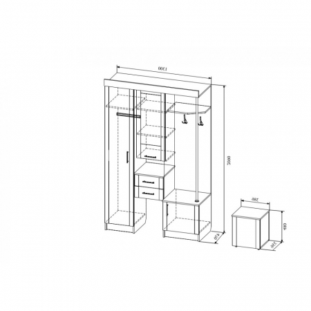 CUIER ELENA 1,3M WENGE+MESTEACAN [1]