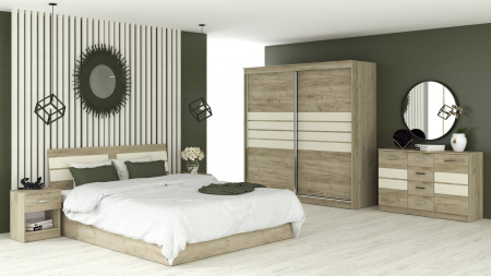 Dormitor complet - Dormitor Luca, Stejar K002