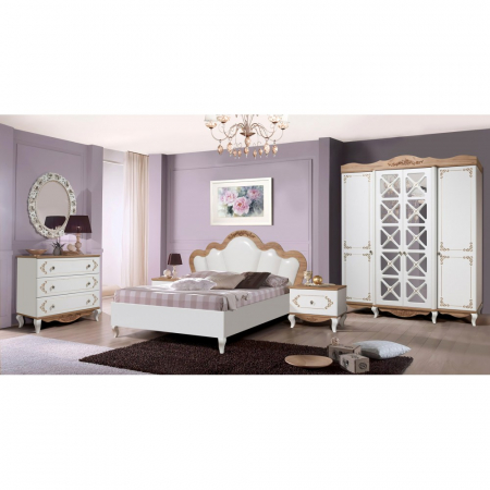 Dormitor complet - DORMITOR NELLIE ALB-CRAFT