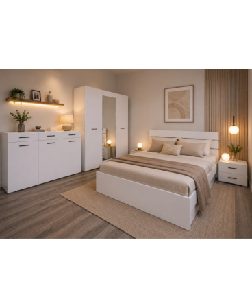 Mobilier dormitor - DORMITOR NENSI ALB