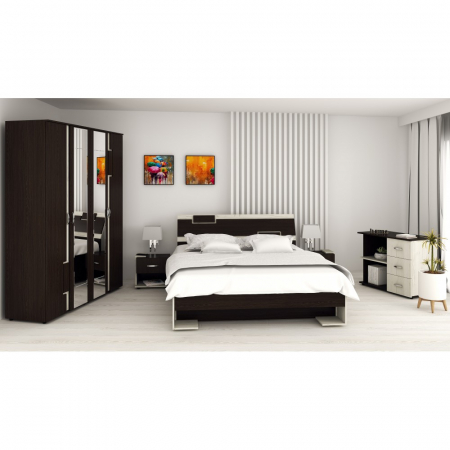 Dormitor complet - DORMITOR ROXY II WENGE+STJ K001
