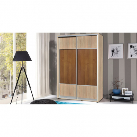 Dulapuri Living - DRESSING 2 USI GLISANTE C764 SONOMA+NUC 190x60x200cm