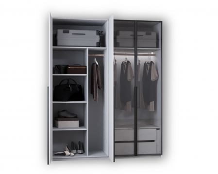 DRESSING TEMPO GRI  LED 180x60x200cm [7]