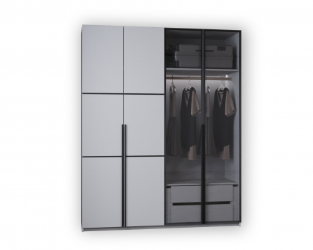 DRESSING TEMPO GRI  LED 180x60x200cm [6]