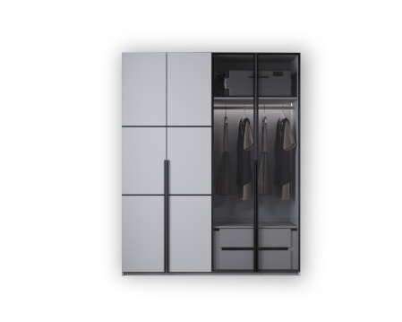 DRESSING TEMPO GRI  LED 180x60x200cm [5]