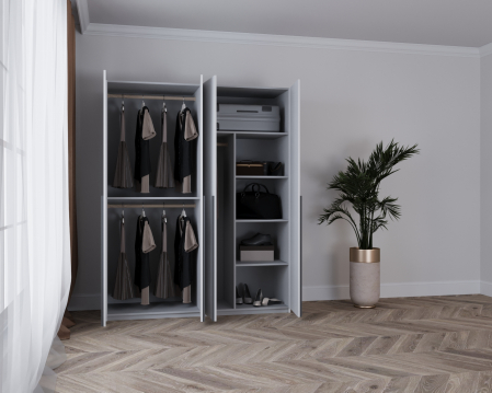 DRESSING WINSTON ALB 160x60x200cm,  LED, PAL 18mm [4]