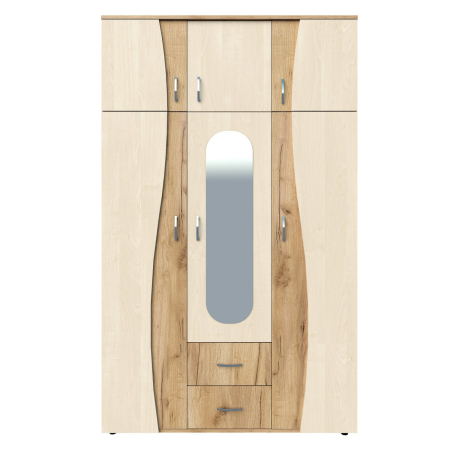 Dulap 3U S, 120x50x198 cm, K003+Mesteacan [3]