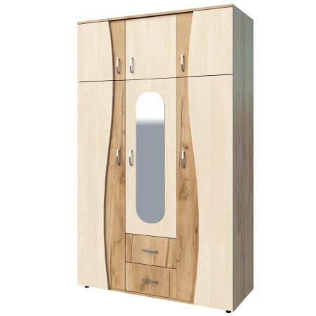 Dulap 3U S, 120x50x198 cm, K003+Mesteacan [2]