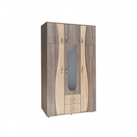 Dulapuri dormitor - Dulap 3U S 120x50x198cm Sonoma+Truffe