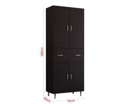 Dulap, 70x35x180 cm, 4U-1S Wenge [6]