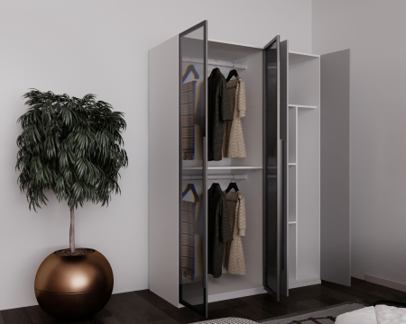 DULAP MONTREAL MDF CULOARE GRI 140x200x55 [3]