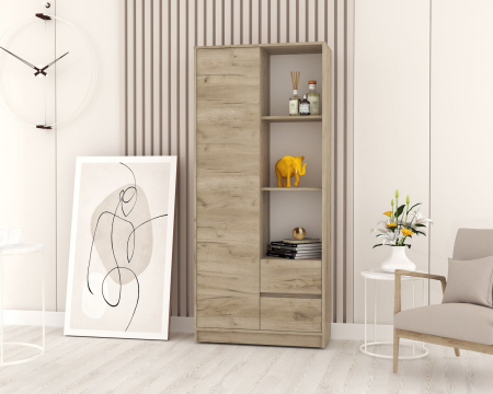 Mobilier birou - Dulap MP1 - 1U+2S, stejar k002