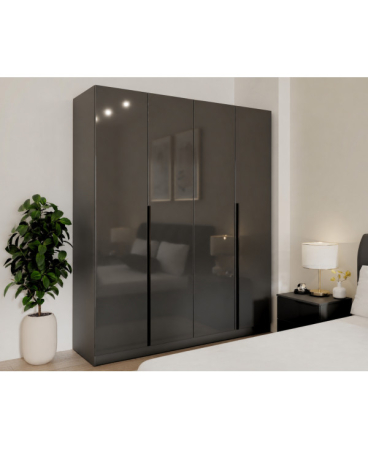 Mobilier living - Dulap Prestige 4U - Acril antracit