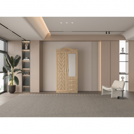 Dulapuri dormitor - Dulap ZQW-009MDF - 2U/3S, 100x50x200cm