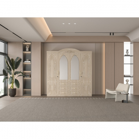 Dulapuri dormitor - Dulap ZQW-011MDF - 4U/6S, 200x50x200cm