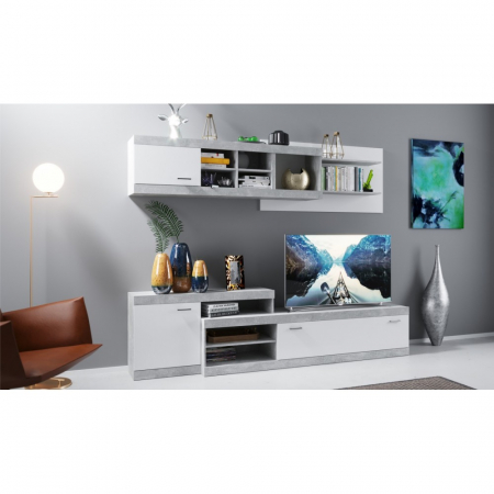 Seturi mobila living - Living Domino ciment+alb