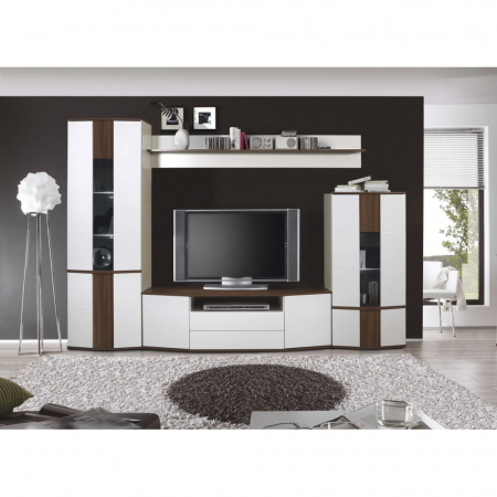 Seturi mobila living - LIVING DONA 2 ALB+FRASIN SHIMO 297x45x208cm