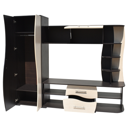 LIVING KAPRI RO WENGE+MESTEACAN 225x45x192CM [2]
