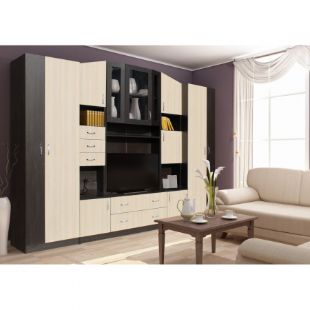 Mobilier living - Living Macarena 290x51x196cm, wenge/kiruna